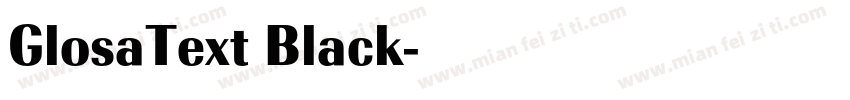 GlosaText Black字体转换